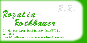 rozalia rothbauer business card